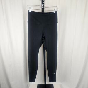 Nike Dri-FIT Black High-Rise Leggings M Inner Waist Pouch Minimal Logo